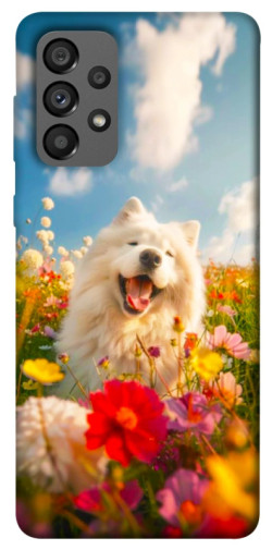 Чехол itsPrint Happy dog in flowers для Samsung Galaxy A73 5G
