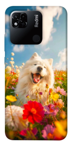 Чехол itsPrint Happy dog in flowers для Xiaomi Redmi 10A