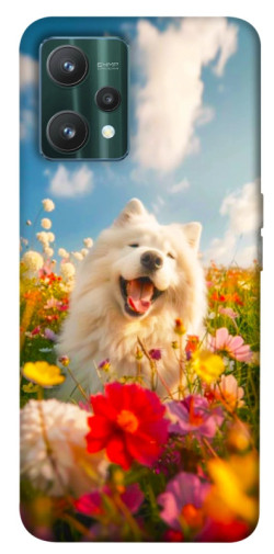 Чехол itsPrint Happy dog in flowers для Realme 9 Pro