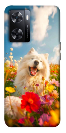 Чехол itsPrint Happy dog in flowers для OnePlus Nord N20 SE