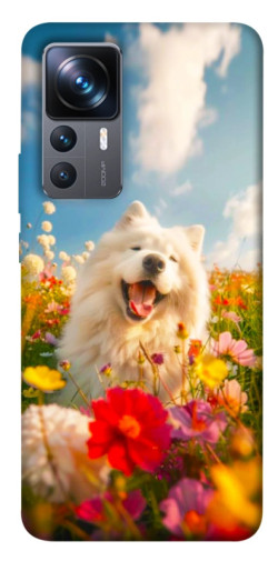 Чехол itsPrint Happy dog in flowers для Xiaomi 12T / 12T Pro