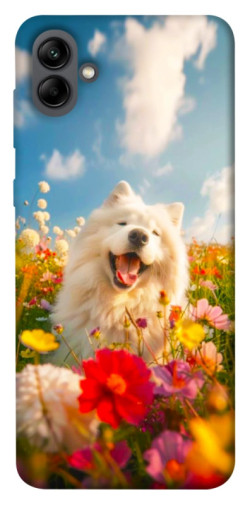 Чохол itsPrint Happy dog in flowers для Samsung Galaxy A04