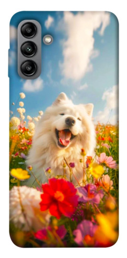 Чехол itsPrint Happy dog in flowers для Samsung Galaxy A04s