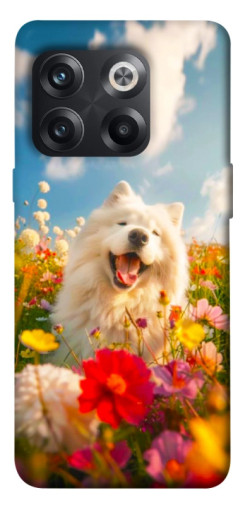 Чехол itsPrint Happy dog in flowers для OnePlus 10T