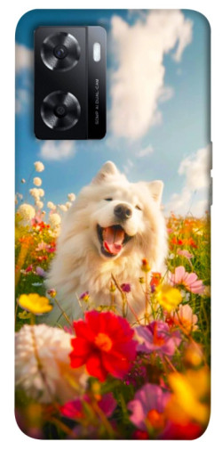 Чохол itsPrint Happy dog in flowers для Oppo A57s