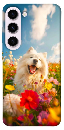 Чехол itsPrint Happy dog in flowers для Samsung Galaxy S23+