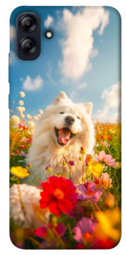 Чехол itsPrint Happy dog in flowers для Samsung Galaxy A04e