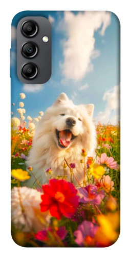 Чехол itsPrint Happy dog in flowers для Samsung Galaxy A14 4G/5G