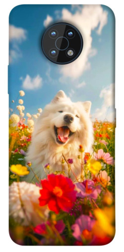 Чехол itsPrint Happy dog in flowers для Nokia G50