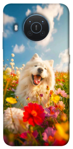 Чохол itsPrint Happy dog in flowers для Nokia X10 / X20