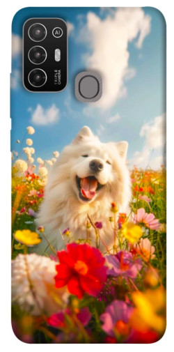 Чехол itsPrint Happy dog in flowers для ZTE Blade A52