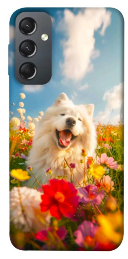 Чехол itsPrint Happy dog in flowers для Samsung Galaxy A24 4G