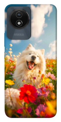 Чехол itsPrint Happy dog in flowers для Vivo Y02