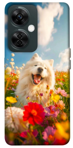 Чехол itsPrint Happy dog in flowers для OnePlus Nord CE 3 Lite