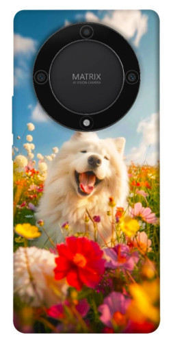 Чехол itsPrint Happy dog in flowers для Huawei Magic5 Lite