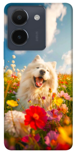 Чехол itsPrint Happy dog in flowers для Vivo Y36