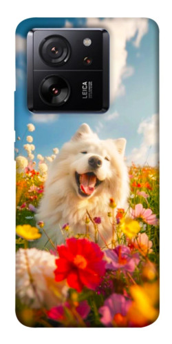 Чехол itsPrint Happy dog in flowers для Xiaomi 13T