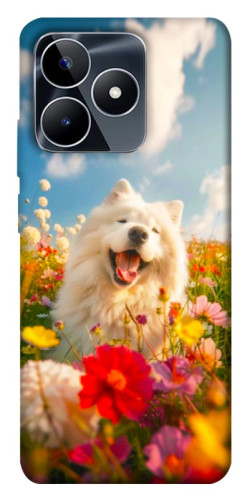 Чохол itsPrint Happy dog in flowers для Realme C53
