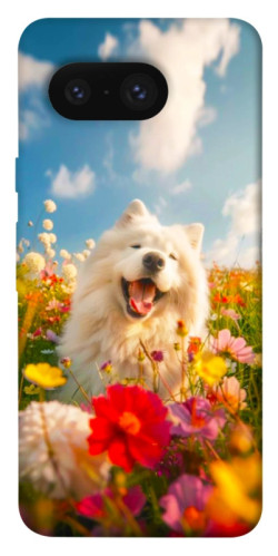 Чехол itsPrint Happy dog in flowers для Google Pixel 8