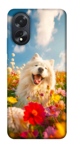 Чехол itsPrint Happy dog in flowers для Oppo A38
