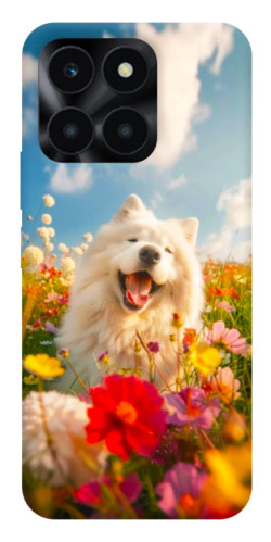 Чехол itsPrint Happy dog in flowers для Huawei Honor X6a