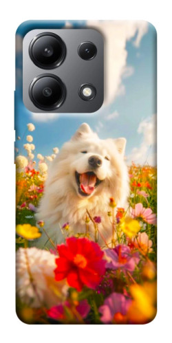 Чохол itsPrint Happy dog in flowers для Xiaomi Redmi Note 13 4G
