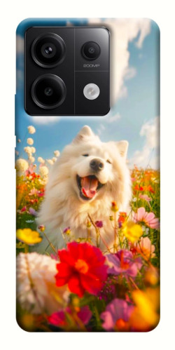 Чохол itsPrint Happy dog in flowers для Xiaomi Redmi Note 13 Pro 4G