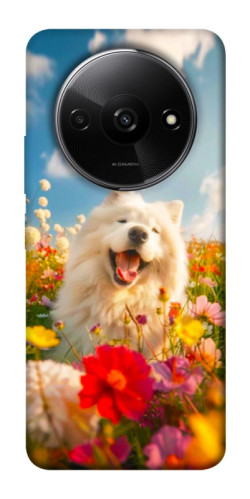 Чохол itsPrint Happy dog in flowers для Xiaomi Redmi A3