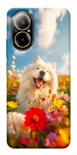 Чохол itsPrint Happy dog in flowers для Realme C67 4G