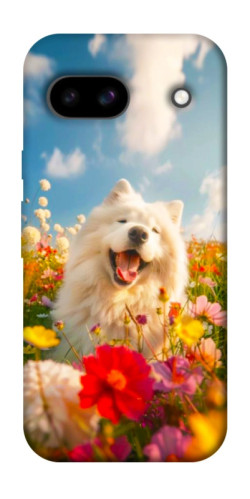 Чехол itsPrint Happy dog in flowers для Google Pixel 8a