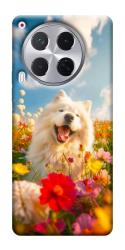 Чехол itsPrint Happy dog in flowers для TECNO Camon 30 (CL6)