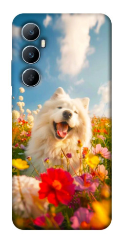 Чохол itsPrint Happy dog in flowers для Realme C65 4G