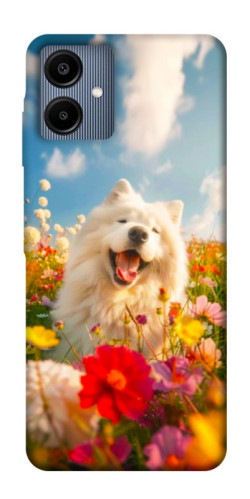 Чохол itsPrint Happy dog in flowers для Samsung Galaxy A06