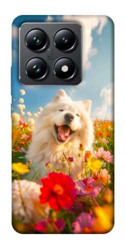 Чохол itsPrint Happy dog in flowers для Xiaomi 14T Pro