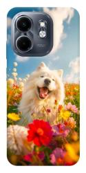 Чехол itsPrint Happy dog in flowers для Infinix Smart 9 4G / Hot 50i