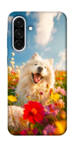 Чохол itsPrint Happy dog in flowers для Samsung Galaxy A36 5G