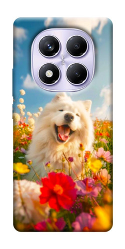 Чохол itsPrint Happy dog in flowers для Xiaomi Poco X7