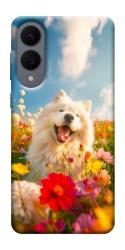 Чехол itsPrint Happy dog in flowers для Samsung Galaxy S25 Edge