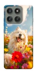Чехол itsPrint Happy dog in flowers для Motorola Edge 60 Pro