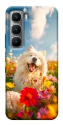 Чехол itsPrint Happy dog in flowers для Infinix Hot 60i