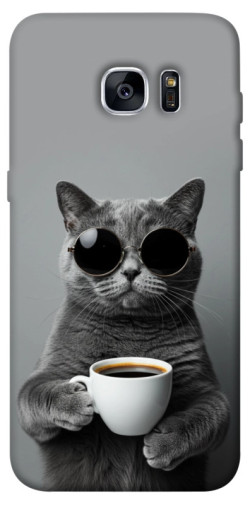 Чехол itsPrint Grey cat coffee для Samsung G935F Galaxy S7 Edge