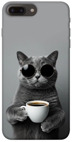 Чехол itsPrint Grey cat coffee для Apple iPhone 7 plus / 8 plus (5.5")