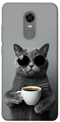 Чехол itsPrint Grey cat coffee для Xiaomi Redmi 5 Plus / Redmi Note 5 (Single Camera)