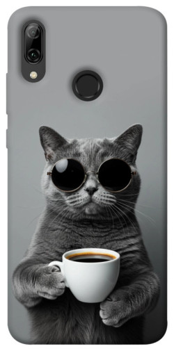 Чехол itsPrint Grey cat coffee для Huawei P Smart (2019)