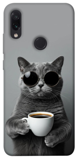 Чехол itsPrint Grey cat coffee для Xiaomi Redmi Note 7 / Note 7 Pro / Note 7s