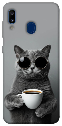 Чехол itsPrint Grey cat coffee для Samsung Galaxy A20 / A30