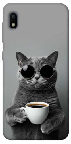 Чохол itsPrint Grey cat coffee для Samsung Galaxy A10 (A105F)