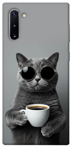 Чехол itsPrint Grey cat coffee для Samsung Galaxy Note 10
