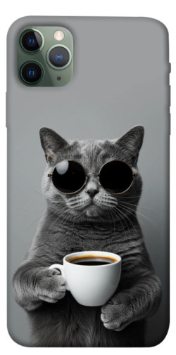 Чехол itsPrint Grey cat coffee для Apple iPhone 11 Pro Max (6.5")