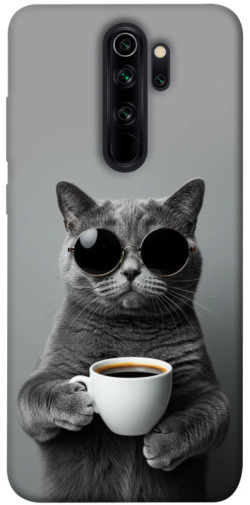 Чехол itsPrint Grey cat coffee для Xiaomi Redmi Note 8 Pro